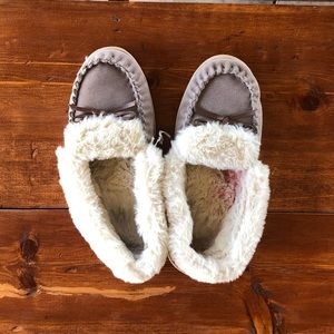 Faux Fur Soled Slippers